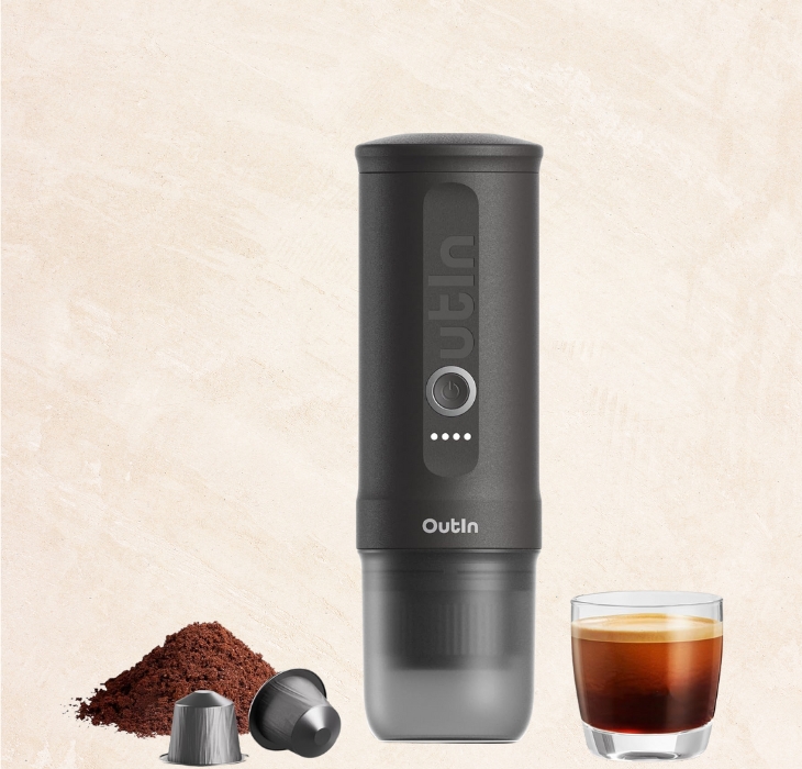 OutIn Nano Cafeteira Elétrica Portátil,Cafeteira de cápsulas